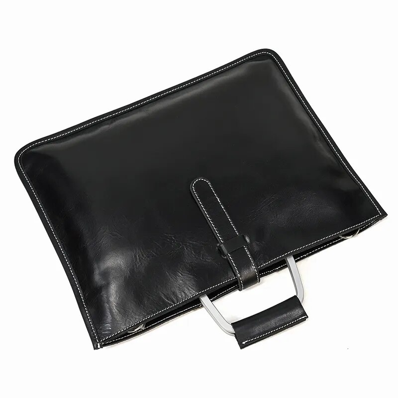 come4buy.com-Ægte lædertaske til mænd | Laptoptaske passer til 14 tommer